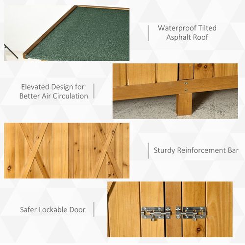 Compact Garden Storage Shed with Movable Table -Secure & Weather-Resistant 140x75x157cm