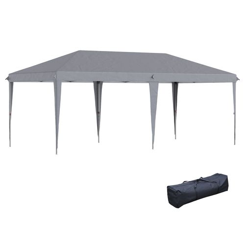 3x6m Pop Up Gazebo Patio Party Heavy Duty Canopy Grey