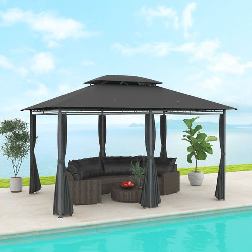 Durable Outdoor Gazebo - Spacious Design with Weather Protection - 3x4m