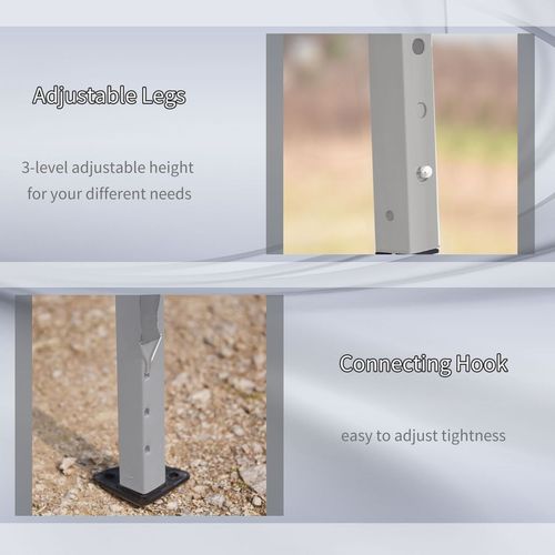 3x6m Pop Up Gazebo Patio Party Heavy Duty Canopy Grey