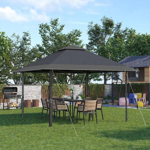 4x4m Outdoor Pop-Up Canopy Tent with Adjustable Legs & Carry Bag