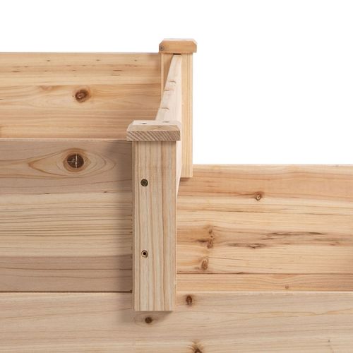 3-Tier Wooden Raised Bed Planter Kit