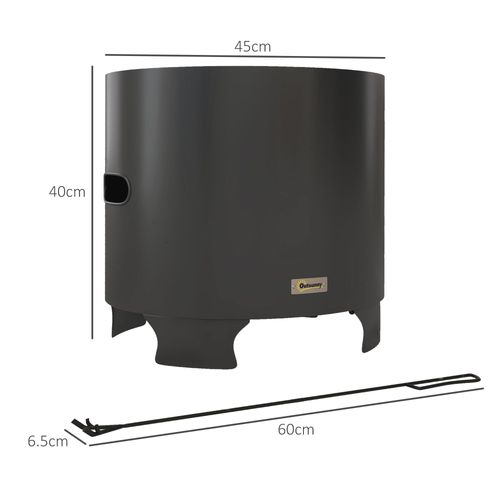 Smokeless Outdoor Fire Pit with Secondary Combustion System for Clean Burning