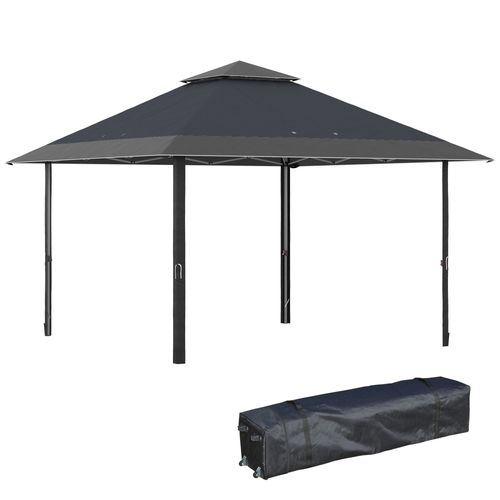 4x4m Outdoor Pop-Up Canopy Tent with Adjustable Legs & Carry Bag