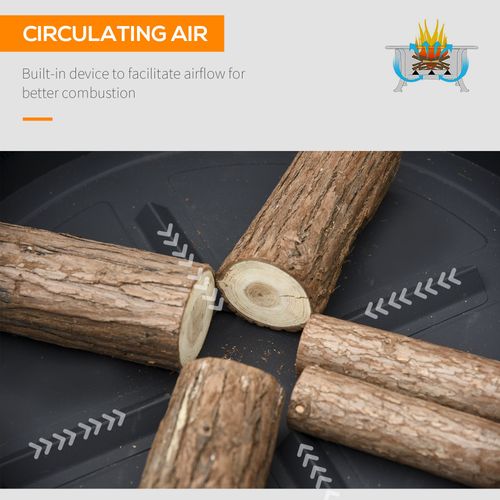 2-in-1 Outdoor Fire Pit BBQ Grill & Heat All-in-One with Safety Screen